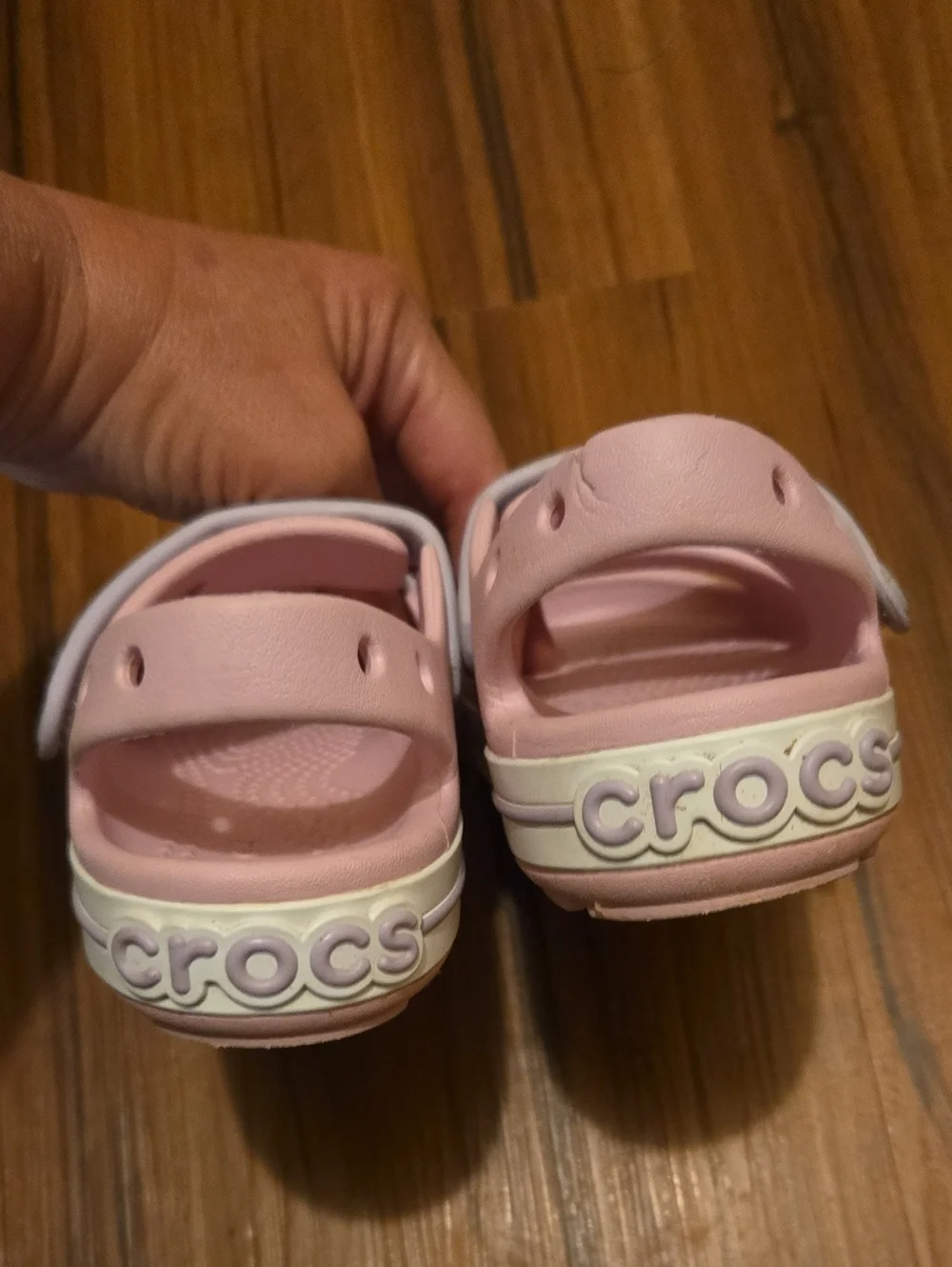 Crocs Kids' Pink Two-Strap Sandals Size 11